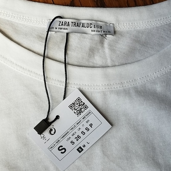 💕 NWT Zara Trafaluc Fresh Mood Short T-Shirt - Picture 4 of 5